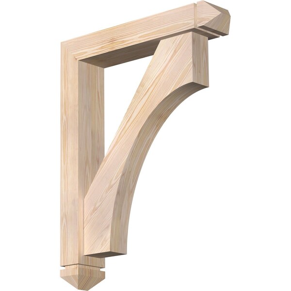 Ekena Millwork Westlake Arts and Crafts Smooth Bracket w/ Offset Brace, Douglas Fir, 5 1/2"W x 28"D x 36"H BKT0604X28X36WTL03SDF - main